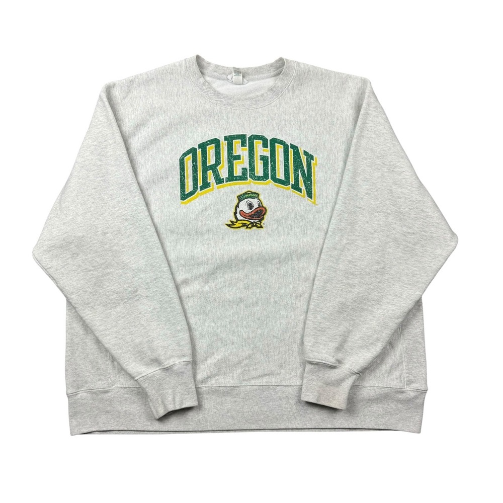 Champion Reverse Weave Oregon Ducks Crewneck Sweatshirt Men XXL Gray University
